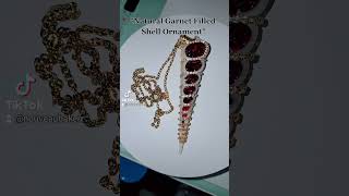 Garnet Pendant Natural Shell jewelry sea garnet [upl. by Saidel]