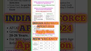 AFCAT Recruitment Batch 022024 ।Indian Airforce Recruitment AFCAT 022024।AFCAT Notification।AFCAT [upl. by Augustus]