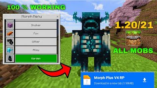 MORPH MOD FOR MINECRAFT PE 120121  MORPH INTO ANY MOB [upl. by Onateyac]