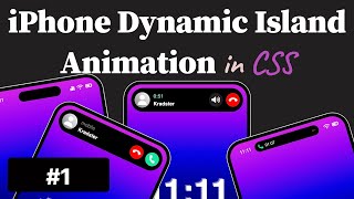 Create iPhone Dynamic Island Call UI Animation – HTML Layout amp CSS Styling Tutorial Part 1 [upl. by Murtha268]