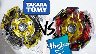 HASBRO VS TAKARA TOMY Legend Spryzen 7Mr VS Legend Spriggan 7Mr  Beyblade Burst GodEvolution [upl. by Gottfried]