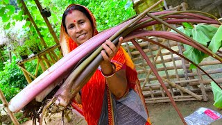 BENGALI STYLE KOCHU SHAK RECIPE  ঘরোয়া পদ্ধতিতে নিরামিষ সেরা স্বাদের কচুর শাক রেসিপি  villfood [upl. by Nesaj]