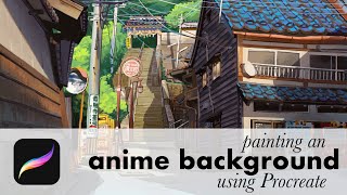 Anime Background in Procreate [upl. by Sabir654]