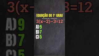 Qual o valor de x na equação 3x2312 equaçãodo1grau freedsonsousa [upl. by Redmund]