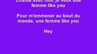 Une femme like you  Kmaro Letre Lyrics on screen [upl. by Israel]