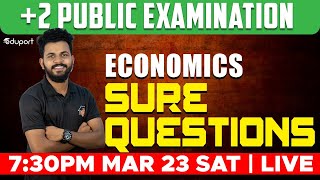 Plus Two Economics Public Exam  Sure Questions  Part 1  Eduport Commerce amp Humanities [upl. by Manton]