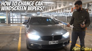 HOW TO CHANGE WINDSCREEN WIPER BLADES ON A BMW 4 SERIES F33 [upl. by Nossaj]