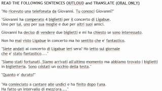 ITALIAN GRAMMAR  PASSATO PROSSIMO DIALOGO [upl. by Irok]