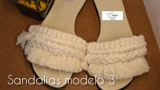 Sandalias tejidas a macramé modelo 3 [upl. by Ailssa833]