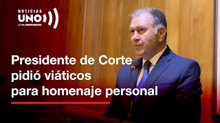 Sin austeridad presidente de la Judicatura pidió viáticos para condecoración personal [upl. by Eadnus]