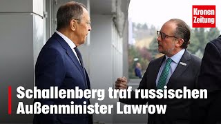 Schallenberg traf russischen Außenminister Lawrow  kronetv NEWS [upl. by Gavra]