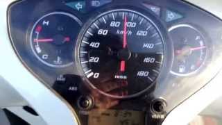 Honda SH300 acceleration 16 gram rollers 0100 kmh HD [upl. by Adlitam]