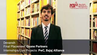 NDIM Placement  Devansh Placed at Oxane Partners  NDIM Delhi  Excellent Placements [upl. by Garrison630]