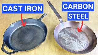 Cast Iron vs Carbon Steel Skillets 6 Key Differences to Know Before You Buy [upl. by Anibla899]