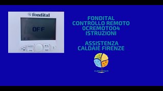 Fondital Controllo remoto Istruzioni Assistenza Caldaie Firenze [upl. by Carrnan]