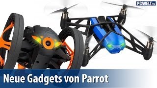 ARDroneHersteller Parrot zeigt MiniDrone und Jumping Sumo  CES 2014  deutsch  german [upl. by Certie663]