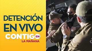 Así fue el momento exacto de la detención de camarógrafo de Chilevisión  Contigo En La Mañana [upl. by Atnicaj]