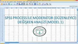 SPSS Process ile Moderator Değişken Düzenleyici Model 1 Analizi Microsoft Excelden Worde Rapor [upl. by Tamar489]