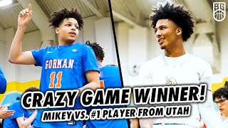 Mikey Williams VS 1 Player From Utah Ends in CRAZY Game Winner 😱 John Mobley Jr Is COLD [upl. by Ayrotal]