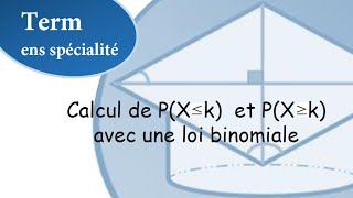 Calcul de probabilité PX k et PX k avec la loi binomiale [upl. by Nylireg461]