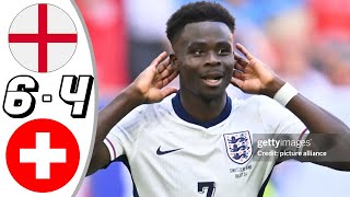 England vs Switzerland 11 Pen 53 All Goals amp Highlights  Euro 2024 Embolo Goal [upl. by Bodkin]