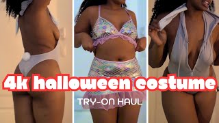 4K Halloween Costume Try On Haul 🎃 Close Ups  Curvy Girl🎃 Sorrel B [upl. by Jeconiah527]