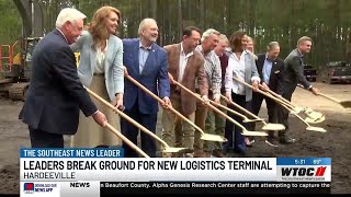 Hardeeville leaders break ground on new logistics terminal [upl. by Gruchot421]