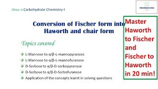 Master Fischer to Haworth and Haworth to Fischer in 20 minutes I Carbohydrates I competitive exams [upl. by Neelyt]