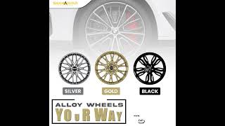 Upgrade your ride with premium alloy wheels in stunning Silver Gold or Black finishes [upl. by Eiltan708]