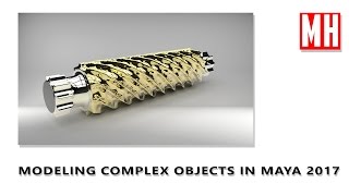 Maya 2017 tutorial  Modeling more complex objects 2  Worm gear [upl. by Haym628]