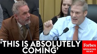 Jordan Peterson Tells Jim Jordan That DeBanking Seen During Canada Truck Protest May Come To US [upl. by Ycniuqal938]