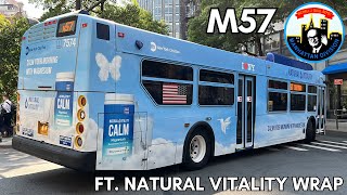 MTA 2019 New Flyer XD40 7574 M57 bus with Natural Vitality Ad Wrap [upl. by Ladiv]