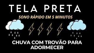 Chuva e Tela Preta  O Melhor Som para Combater a Insônia  Relaxe e Tenha um Sono Profundo [upl. by Ahsinej]