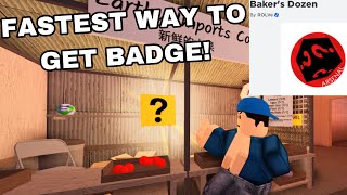 FASTEST WAY TO GET BAKER’S BADGE AND FREE ITEMS IN ARSENAL  ROBLOX [upl. by Aubine]