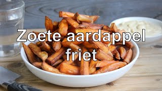 Zoete aardappel friet maken [upl. by Kelcey]