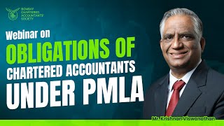 Webinar on Obligations of Chartered Accountants under PMLA [upl. by Atirehgram]