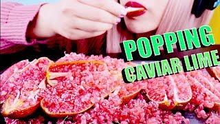 ASMR POPPING CAVIAR LIME  Crunchy Eating Sounds  No Talking 먹방 [upl. by Tratner]