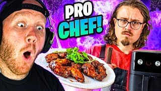 TIMTHETATMAN REACTS TO PROFESSIONAL CHEF VS AIRFRYER [upl. by Verbenia]