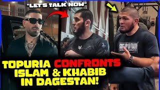 BREAKING Ilia Topuria CONFRONTS Islam Makhachev in DAGESTAN Khabib INVOLVED Dana White REACTS [upl. by Feltie]