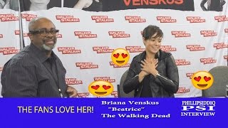 Briana Venskus with Phillip Siddiq at Walker Stalker Con SF [upl. by Nesaj]