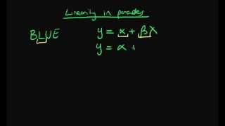 Linearity in parameters  GaussMarkov [upl. by Nelleoj]