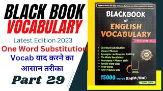 BlackBook English Vocabulary One Word Substitution OWS Part 29 blackbook vocabulary ssc banking [upl. by Rayna]