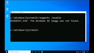 REAGENTCEXE The Windows RE image was not found [upl. by Autumn]