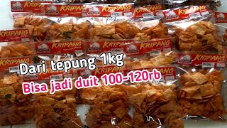 IDE BISNIS CEPAT KAYA MODAL KECIL TEPUNG 1kg JADI KERIPIK BISA JUAL 120rb UNTUNG BESAR [upl. by Gaile]