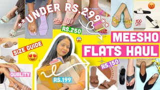 Meesho Footwear Haul  Flats Under Rs299 👠 Starting From Rs125 only  Cheapest Meesho Haul 👡 [upl. by Elletnwahs]