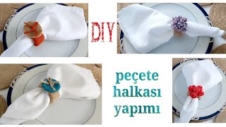 STREÇ FİLM RULOSUNDAN PEÇETE HALKASI YAPIMI  Easy Napkin Ring  DIY  KENDİNYAP [upl. by Winser]