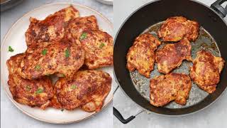 Pan Fried Chicken Thighs Skinless Boneless Chicken Thighs Recipe [upl. by Nyladnek]