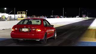 Immokalee raceway 8423 k24 swap civic vs c7 grandsport [upl. by Wenoa]