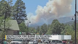 South Fork Fire burns 13921 acres near Ruidoso estimated 500 structures impacted [upl. by Eiclud]