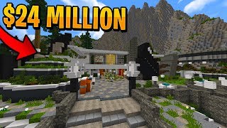 24 MILLION HILLSIDE MANSION in MINECRAFT [upl. by Moorefield554]